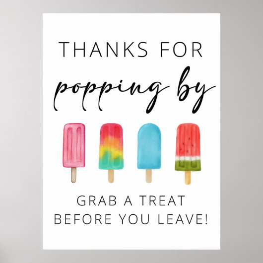 誕生日サインをプレゼント ポスター (正面)