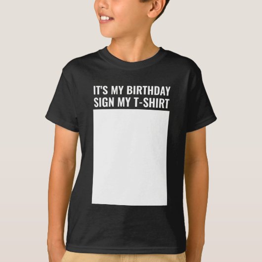 誕生日サイン Tシャツ (正面)
