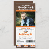 誕生日サッカーチケット 招待状 (正面/裏面)