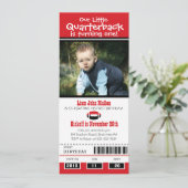 誕生日サッカーチケット 招待状 (スタンド正面)