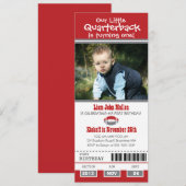 誕生日サッカーチケット 招待状 (正面/裏面)