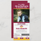 誕生日サッカーチケット 招待状 (正面/裏面)