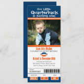 誕生日サッカーチケット 招待状 (正面/裏面)