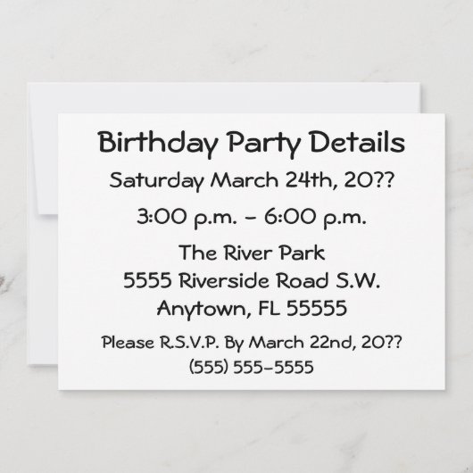 誕生日サッカーパーティの招待状 招待状 (裏面)