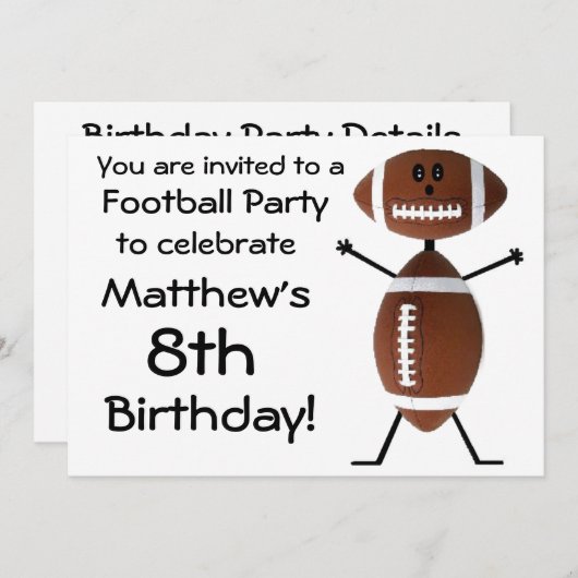 誕生日サッカーパーティの招待状 招待状 (正面/裏面)