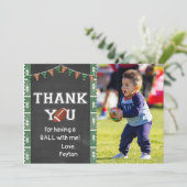 誕生日サッカーパーティーサンキューカード 招待状 (スタンド正面)