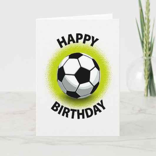 誕生日サッカー バースト カード (正面)