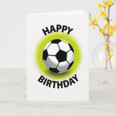 誕生日サッカー バースト カード (黄色い花)