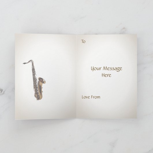 誕生日サックス カード (内部)