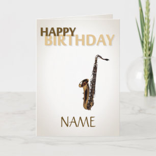 誕生日サックス カード