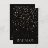 誕生日サプライズパーティの招待状VIP招待状 招待状 (正面/裏面)