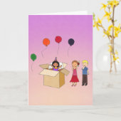 誕生日サプライズ折り畳みグリーティングカード カード (黄色い花)