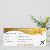 誕生日サプライズ搭乗券ギフトカード (スタンド正面)