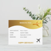 誕生日サプライズ搭乗券ギフトカード (スタンド正面)