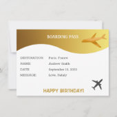 誕生日サプライズ搭乗券ギフトカード (正面)