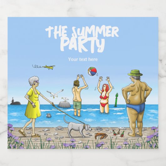 誕生日サマーパーティー ビールラベル (シングルラベル)
