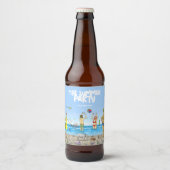 誕生日サマーパーティー ビールラベル (正面)