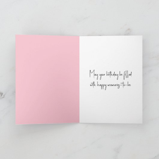 誕生日サマーピンクコスモスガーデン カード (内部)