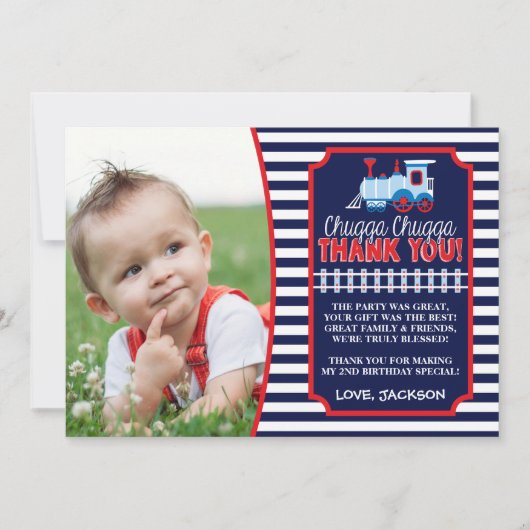 誕生日サンキューカードを作成 サンキューカード (正面)