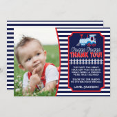 誕生日サンキューカードを作成 サンキューカード (正面/裏面)