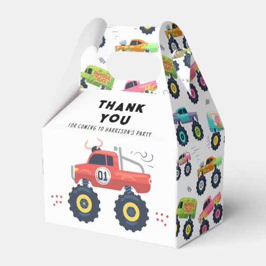 誕生日サンキューキッズモダンモンスタートラック フェイバーボックス (正面サイド)