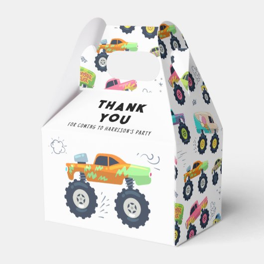 誕生日サンキューキッズモダンモンスタートラック フェイバーボックス (裏面サイド)