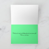 誕生日サンキューグリーンカップケーキ カード (内部)