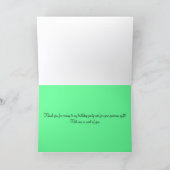 誕生日サンキューグリーンカップケーキ カード (内部)