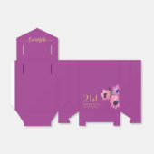 誕生日サンキューシックなピンクのフローラお気に入りボックス フェイバーボックス (折り畳みなし)