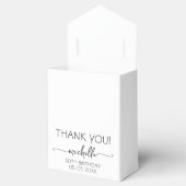 誕生日サンキューシルバーグリッターモノグラムスクリプト フェイバーボックス (オープン)