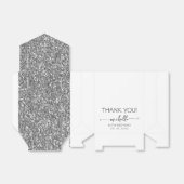 誕生日サンキューシルバーグリッターモノグラムスクリプト フェイバーボックス (折り畳みなし)