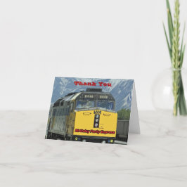 誕生日サンキューノートカード鉄道エンジン サンキューカード