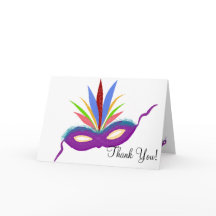 誕生日サンキューパープルマルディグラスマスク