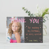 誕生日サンキューフォトカードガール サンキューカード (スタンド正面)
