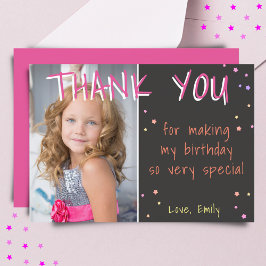 誕生日サンキューフォトカードガール サンキューカード