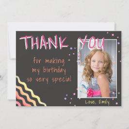 誕生日サンキューフォトカードスターガール サンキューカード