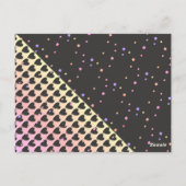 誕生日サンキューフォトカードハートとスターズガール ポストカード (裏面)