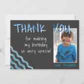 誕生日サンキューフォトカードボーイ サンキューカード (正面)