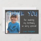 誕生日サンキューフォトカードボーイ サンキューカード (正面)