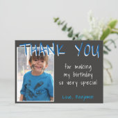 誕生日サンキューフォトカードボーイ サンキューカード (スタンド正面)