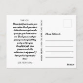 誕生日サンキューフォトコラージュブライダルシャワー ポストカード (裏面)