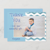 誕生日サンキューフォトポストカードキッズボーイズ ポストカード (正面/裏面)