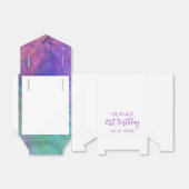誕生日サンキューモダンピンクパープルお願いボックス フェイバーボックス (折り畳みなし)