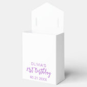 誕生日サンキューモダンピンクパープルお願いボックス フェイバーボックス (オープン)