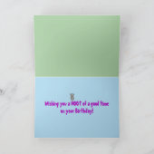 誕生日サングラスにフクロウやれフクロウ! カード (内部)