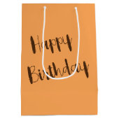 誕生日サングラス付きパイナップルビーチ ミディアムペーパーバッグ (裏面)