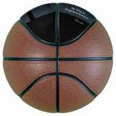 誕生日サンセット海トロピカルパームズパーソナライズ バスケットボール (右)