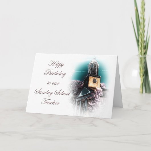 誕生日サンデースクール先生 カード (正面)