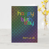 誕生日サークル私たち全員 カード (黄色い花)