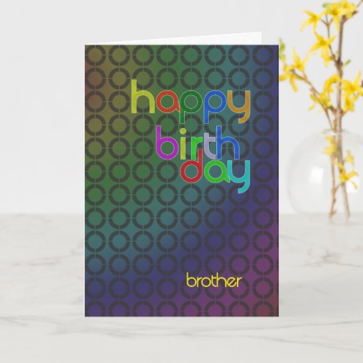 誕生日サークル カード (黄色い花)